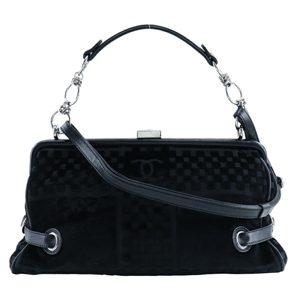 CHANEL Black Logo Shoulder Bag